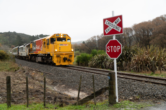 Research of motorist behaviour at railway level crossings found that of over 3,600 drivers, 47 per cent failed to stop or prepare to stop at crossings with‘Stop’ or ‘Give Way’ signs. Photo: KiwiRail