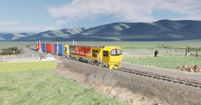Snapshot of the Wairarapa Level Crossing Simulator produced by the Gamification team. Photo: KiwiRail